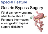 Special Feature : Gastric Bypass Surgery : What can go wrong and what to do about it. For more information about gastric bypass sugery click here 