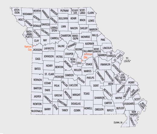 Map of every Missouri County |  DUI DWI Speeding Ticket Defense 